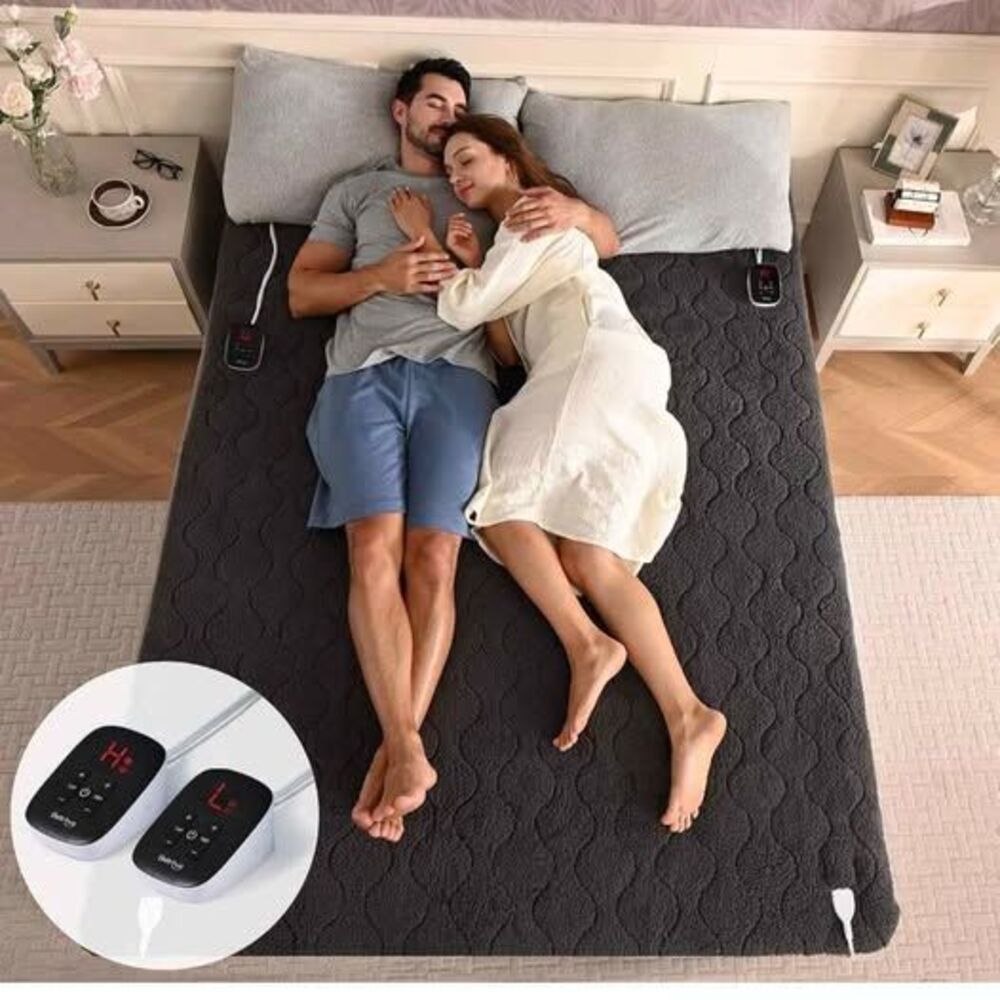 Bearhug Electric Heated Mattress Pads King Size Dual Controllers 78”×80” Sherpa